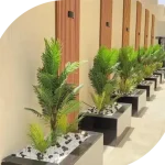 خدمة تصميم وتركيب أحواض زرع خارجية كبيرة