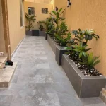 بساتين الرياض لتصميم احواض زرع خارجية اسمنتية