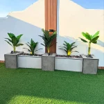احواض زرع خارجية اسمنتية مع بساتين الرياض