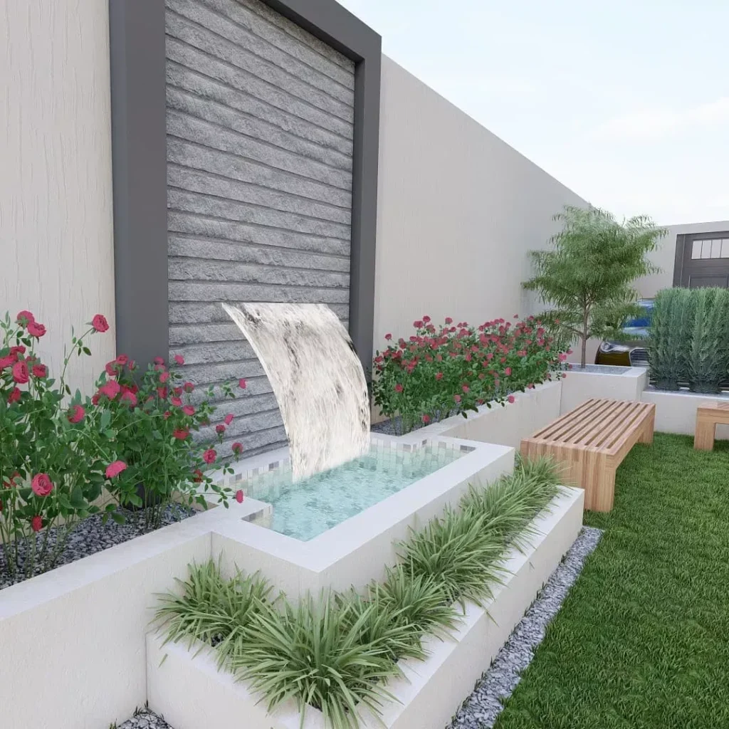 تصميم الشلالات والنوافير الشلالات والنوافير المنزلية تنسيق حدائق منزلية